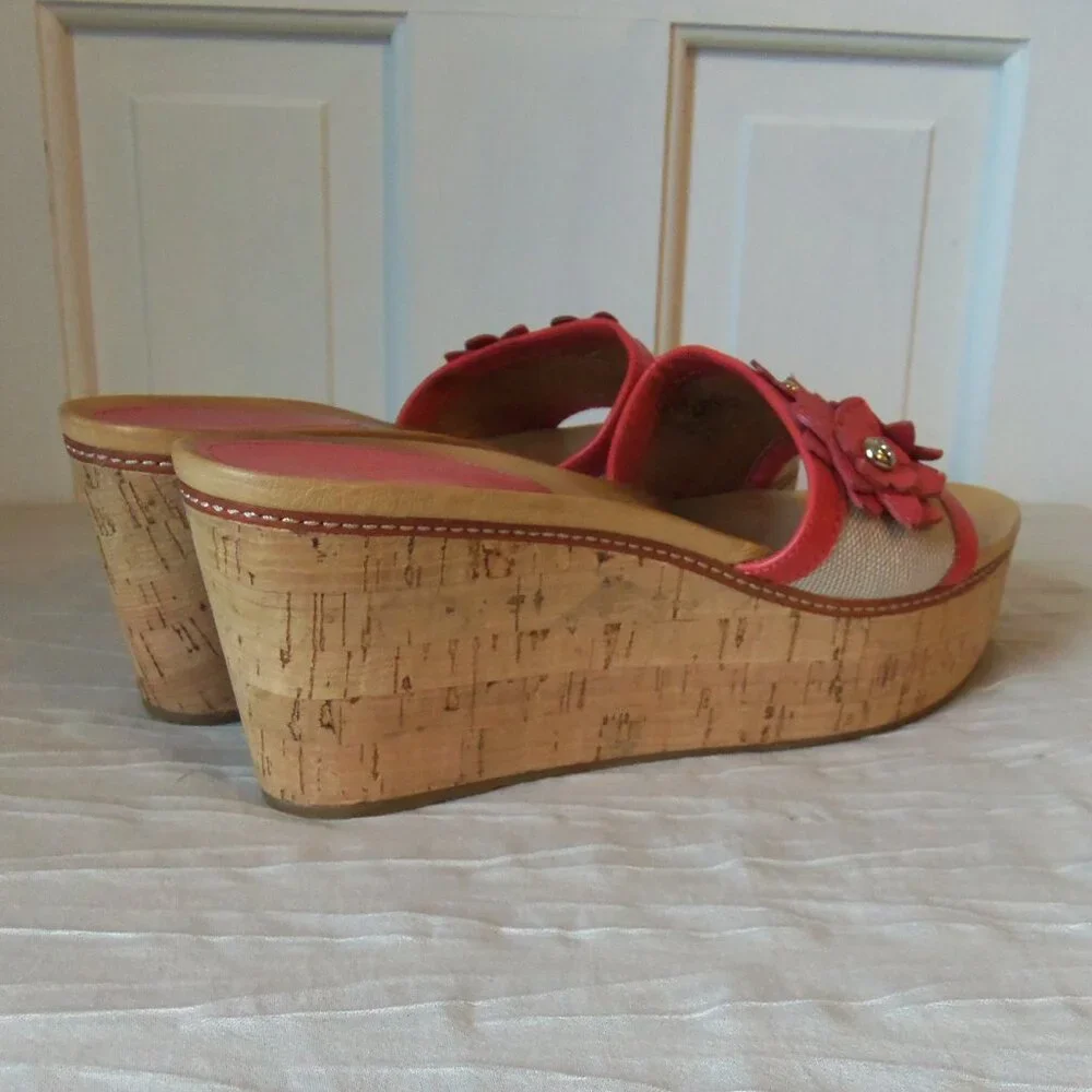 Coach Jesaca Platform Wedge Floral Slides Coras sz 10 - Picture 7 of 16